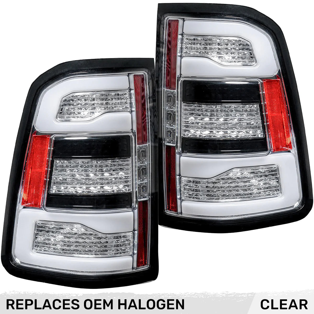 RECON Ultra Bright OLED Tail Lights w/ Scanning Amber Turn Signals 19-25 CUMMINS