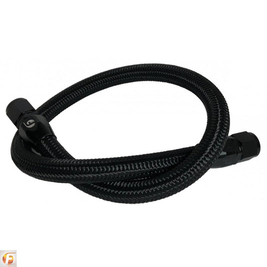 39.50 Inch 12 Valve Cummins Coolant Bypass Hose Black Nylon Braided Fleece Performance