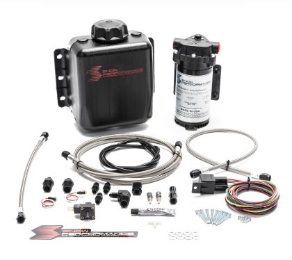 Snow Performance SNO-301-BRD STAGE 1 BOOST COOLER™ WATER-METHANOL INJECTION KIT (STAINLESS STEEL BRAIDED LINE, AN FITTINGS)